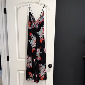 Floral Black Romper